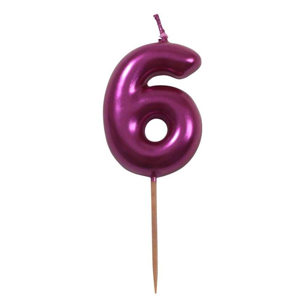 Vaaleanpunainen Kakkukynttilä Numero