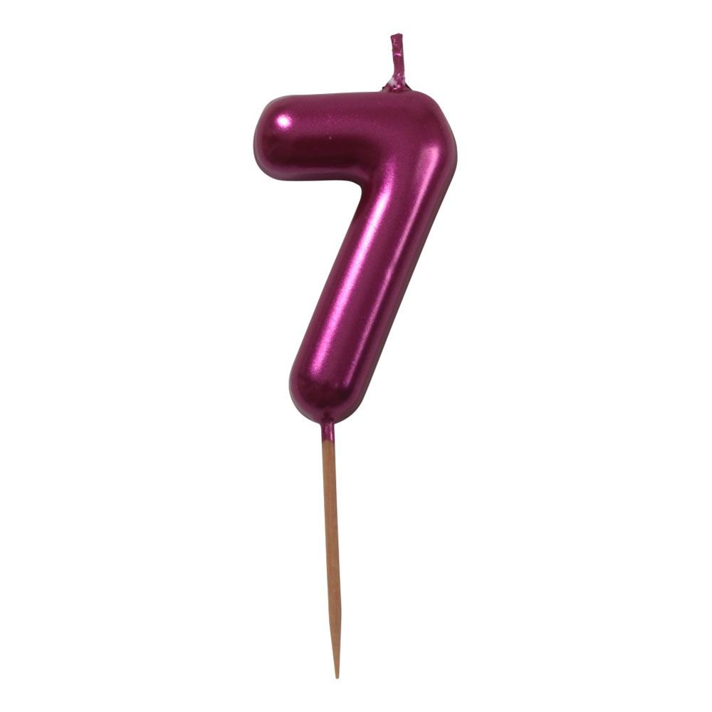 Vaaleanpunainen Kakkukynttilä Numero