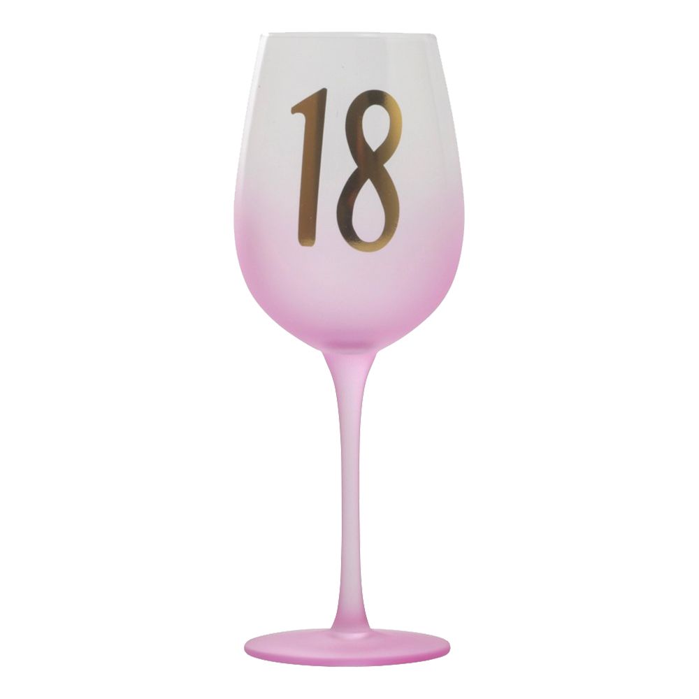 Rosa Vinglass med Tall