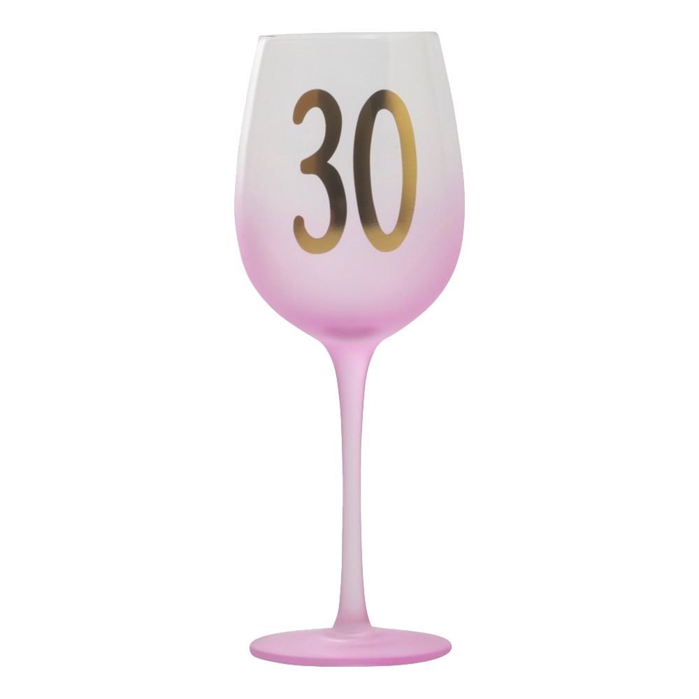 Rosa Vinglass med Tall