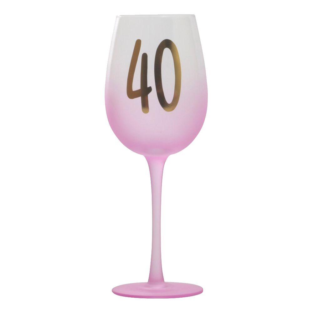 Rosa Vinglass med Tall