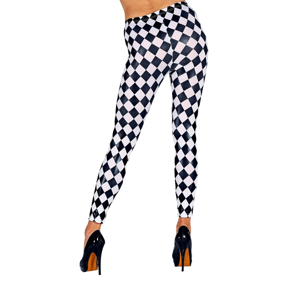 Rutiga Leggings Svart/Vit