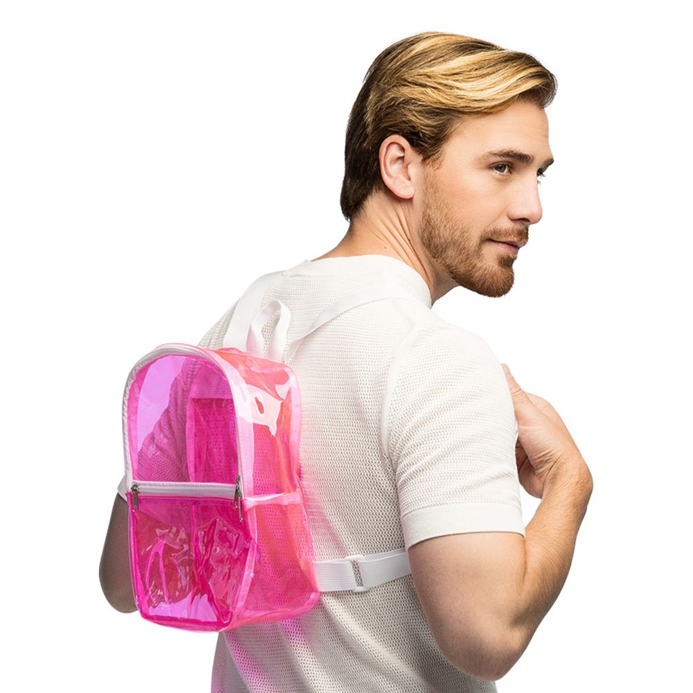 Rygsæk Transparent Neonpink