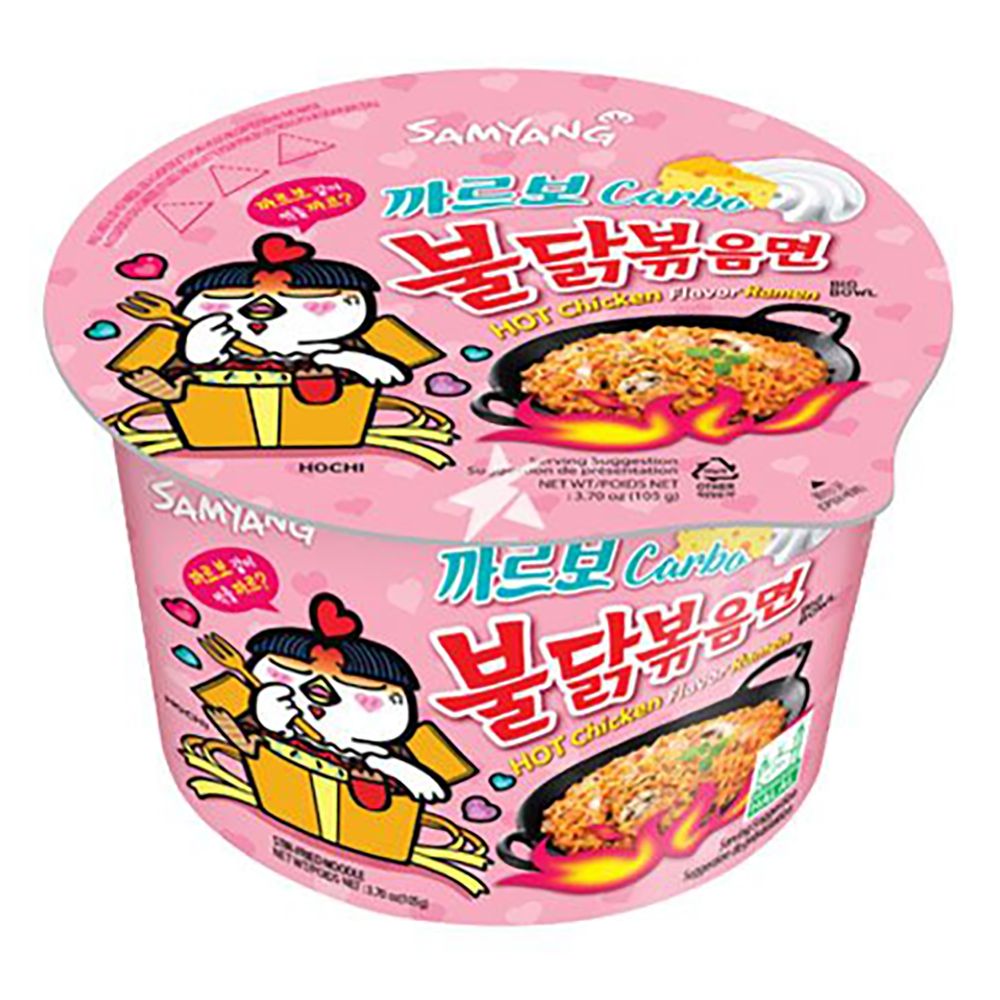 Samyang Buldak Hot Chicken Ramen Noodles Carbonara Bowl