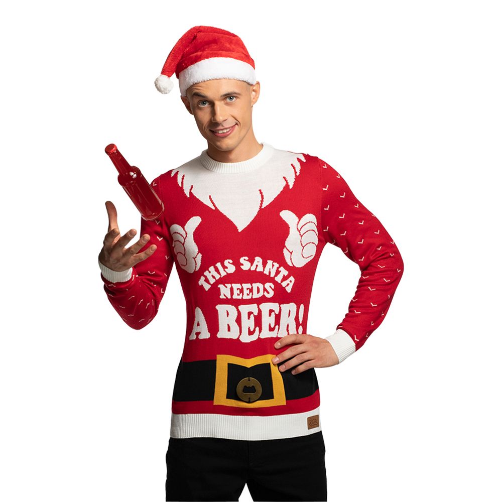 Santa Needs A Beer Julegenser