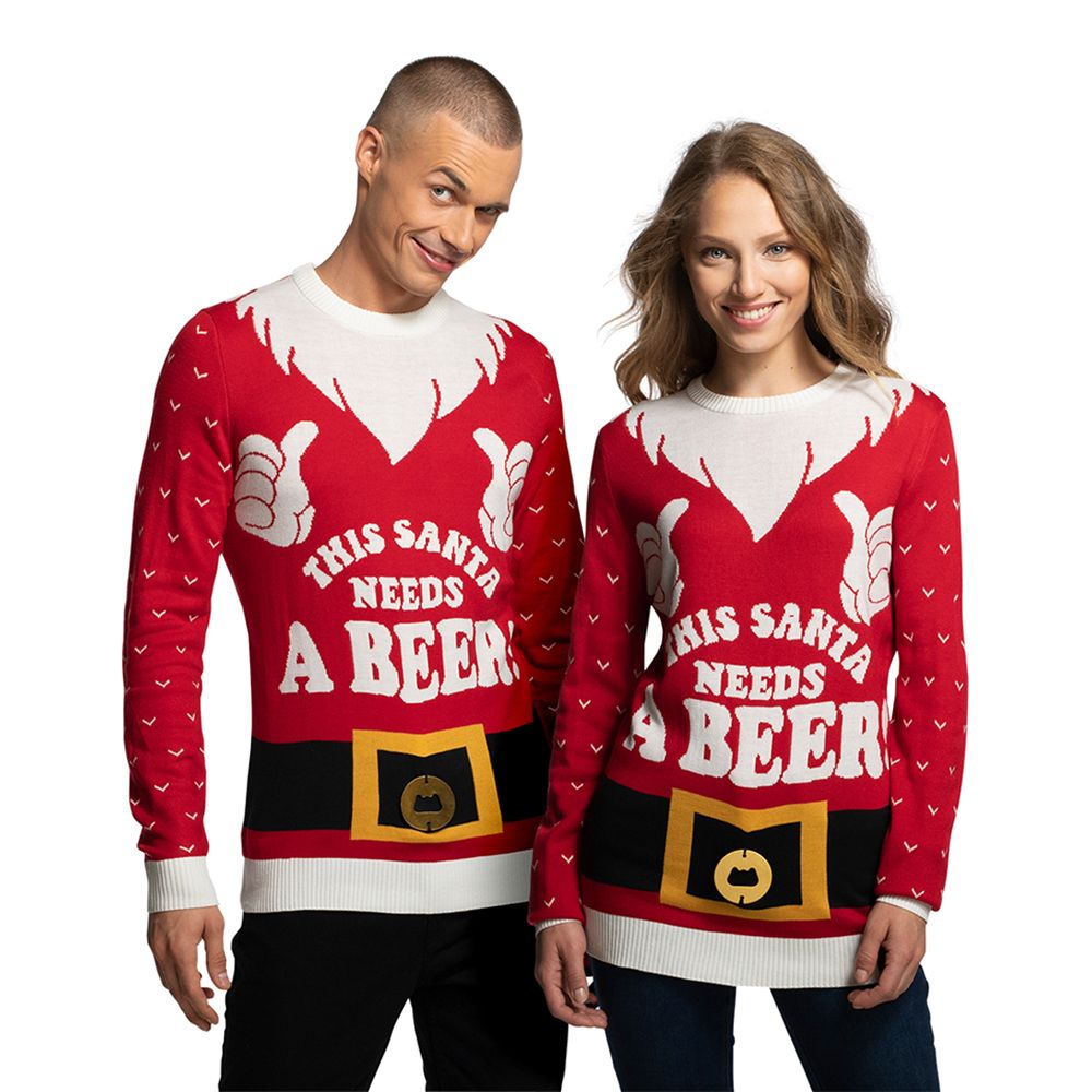 Santa Needs A Beer Julegenser