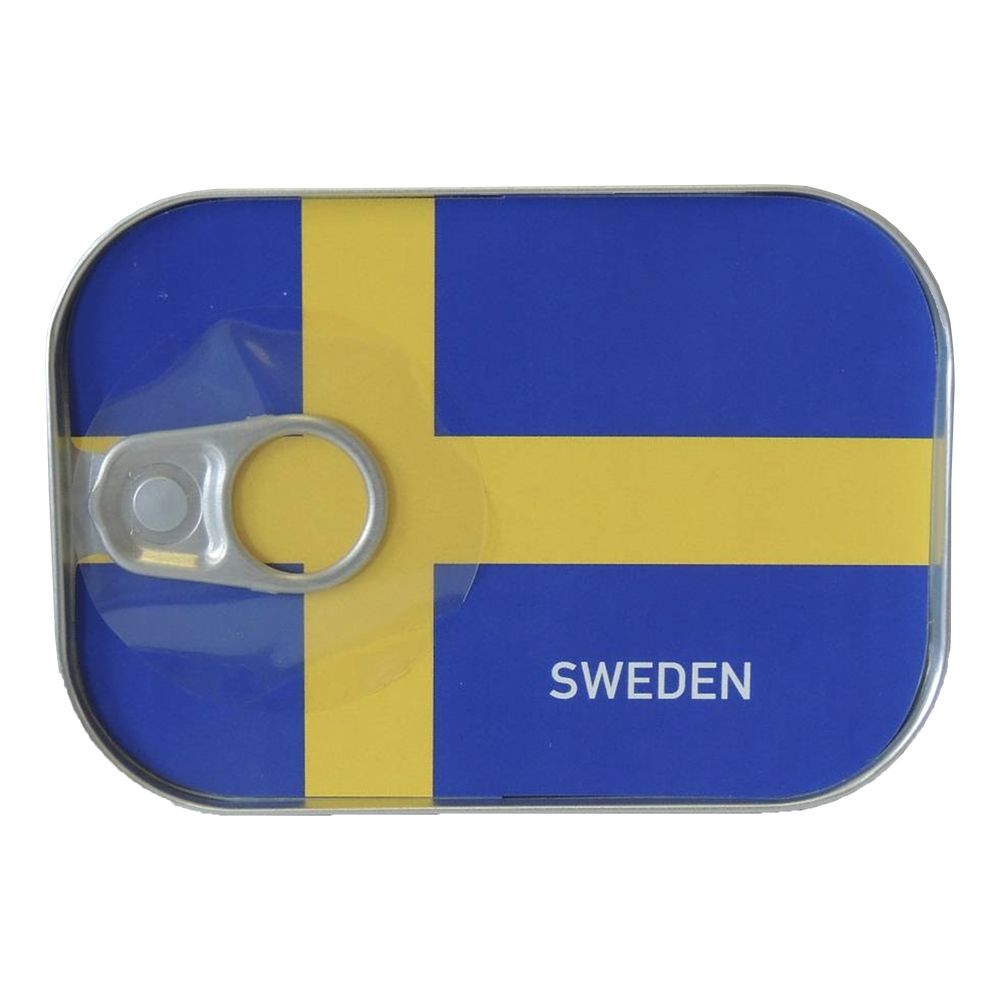 Sardinbokspostkort Det svenske flagget