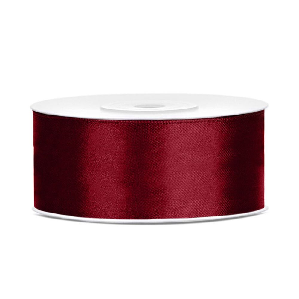Satinband Mörkröd