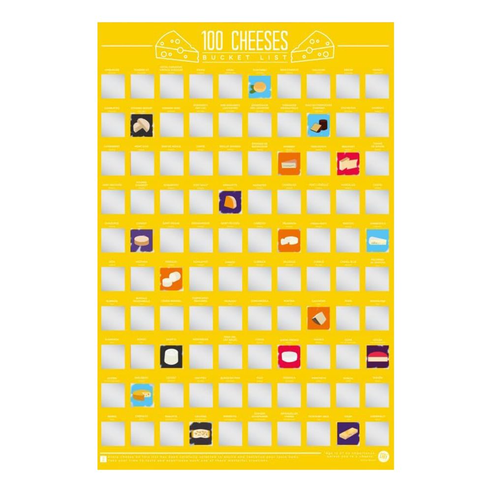 100 Cheeses Bucket List Skrabetavle