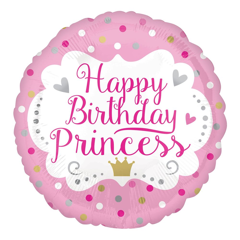 Folioilmapallo Happy Birthday Princess
