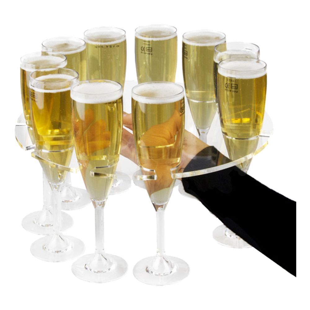 Serveringsbricka för Champagneglas