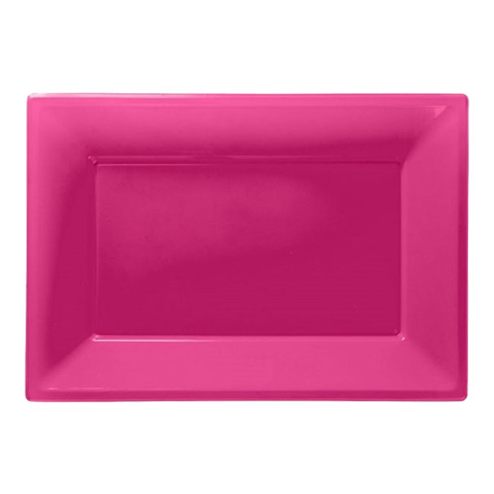 Serveringsfat i Plast Rektangel Rosa