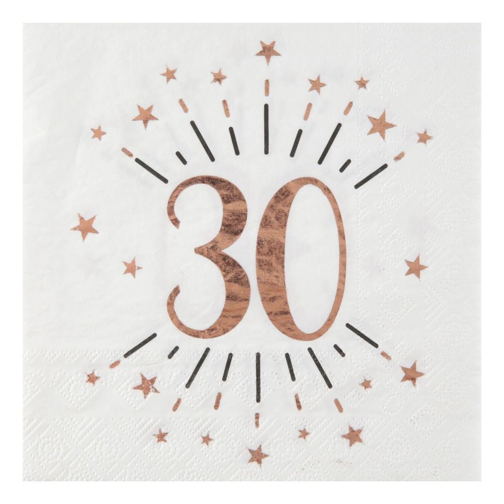 Servietter 30 Sparkling Rosaguld