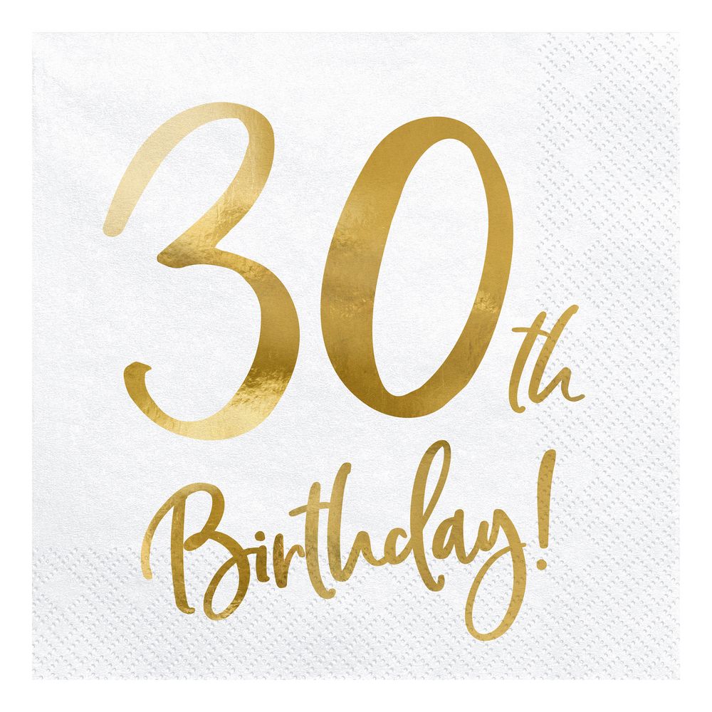 Servietter 30th Birthday