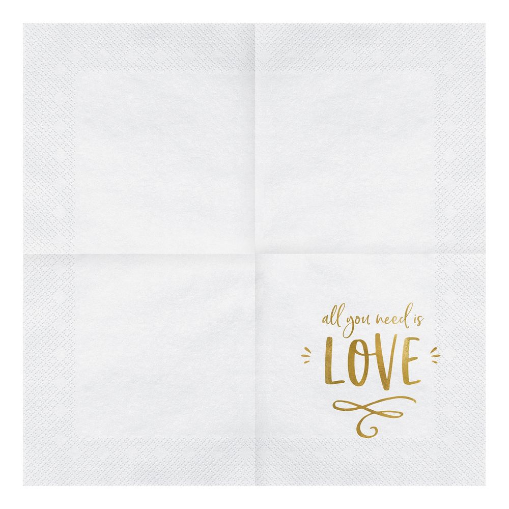 Servietter All You Need Is Love