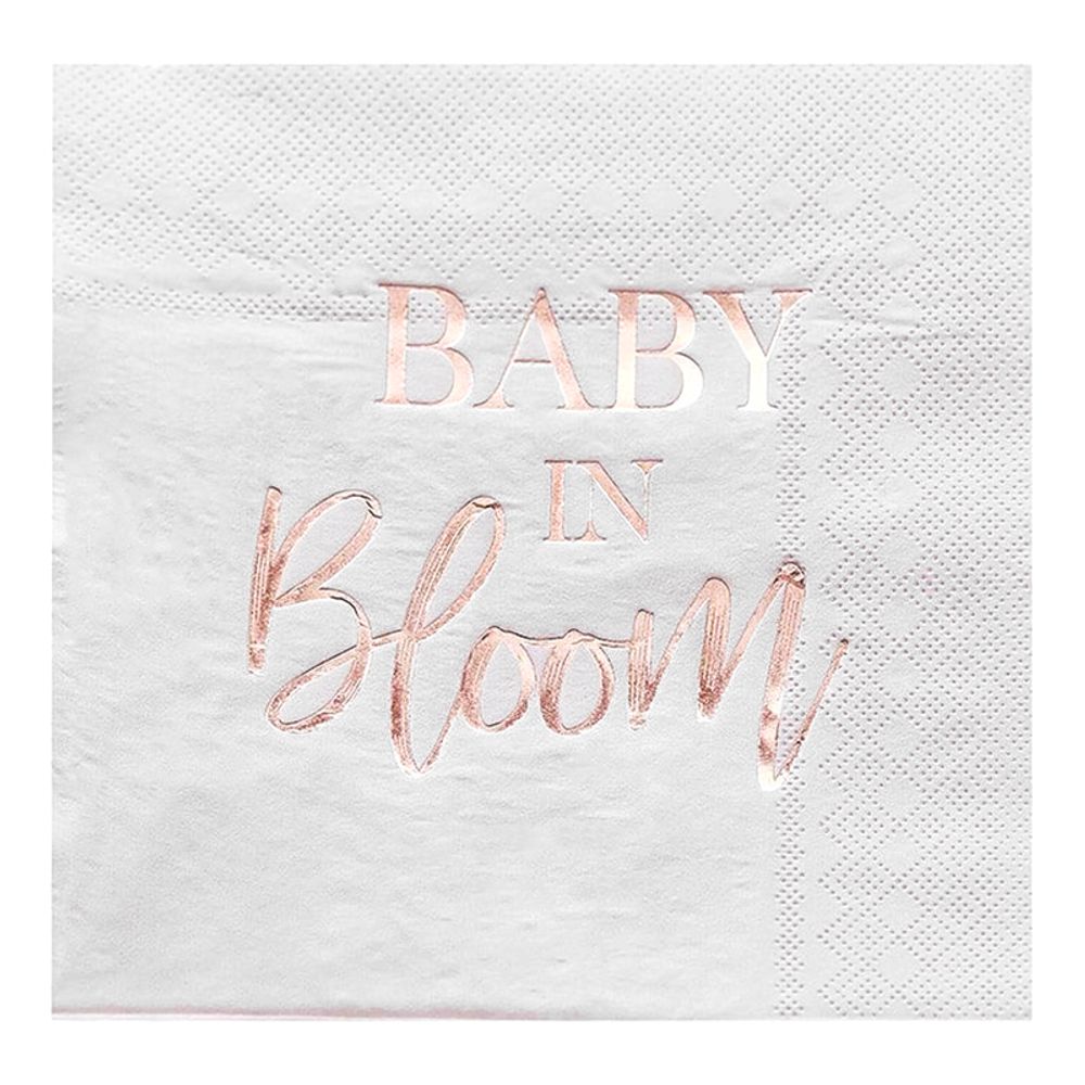 Servetter Baby In Bloom Roséguld