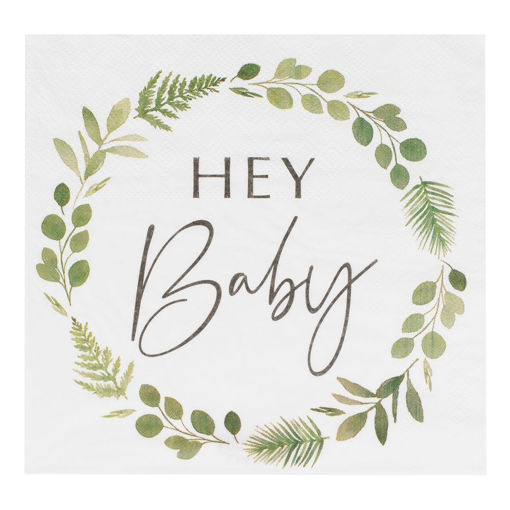 Lautasliinat Baby Shower Hey baby