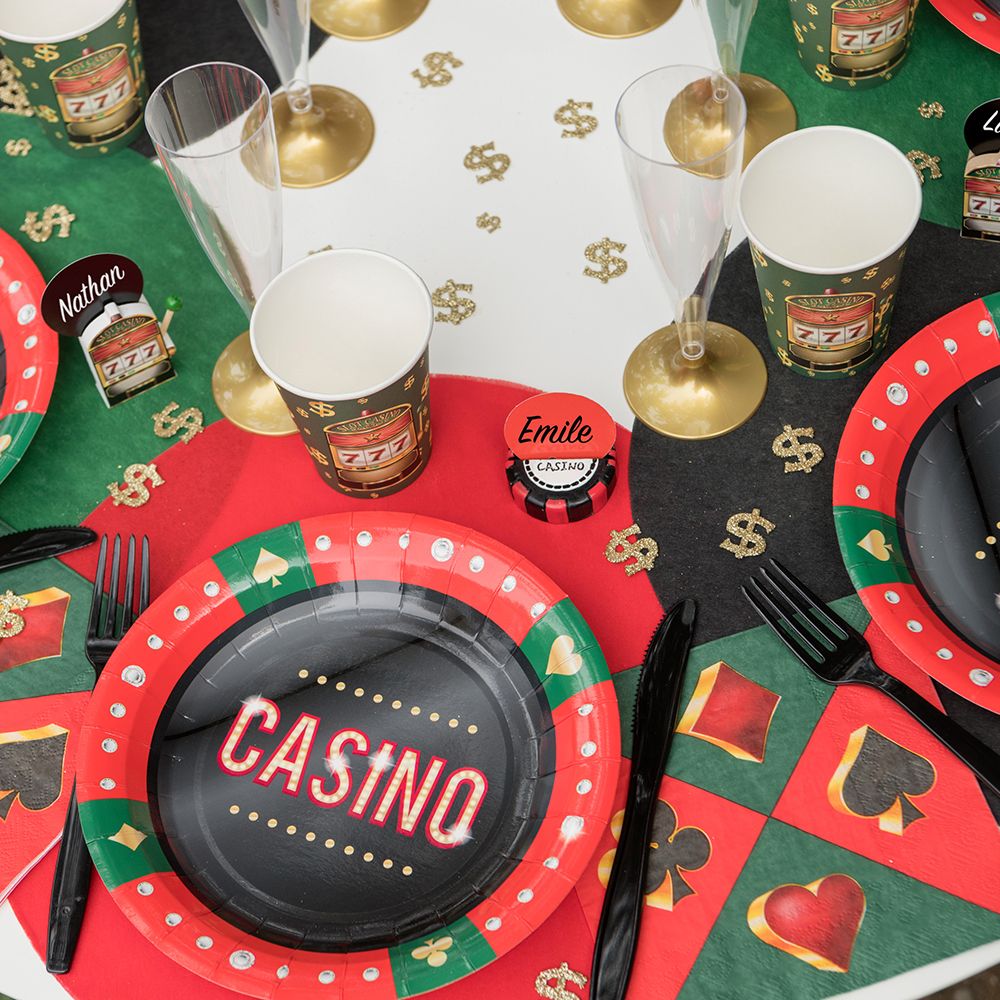 Lautasliinat Casino Vihreä/Punainen