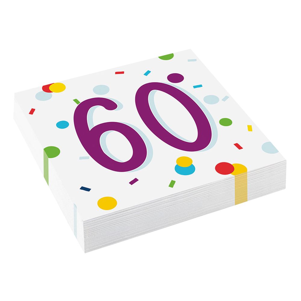 Lautasliinat Konfetti Birthday 60