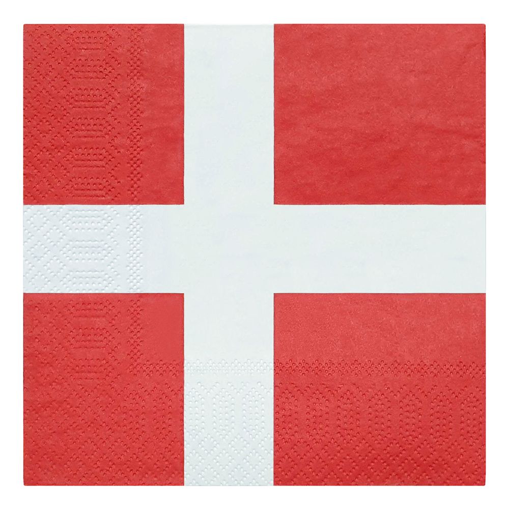 Servetter Danska Flaggan