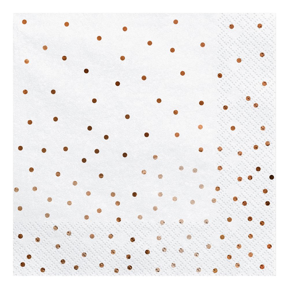 Servietter Dots Rosaguld