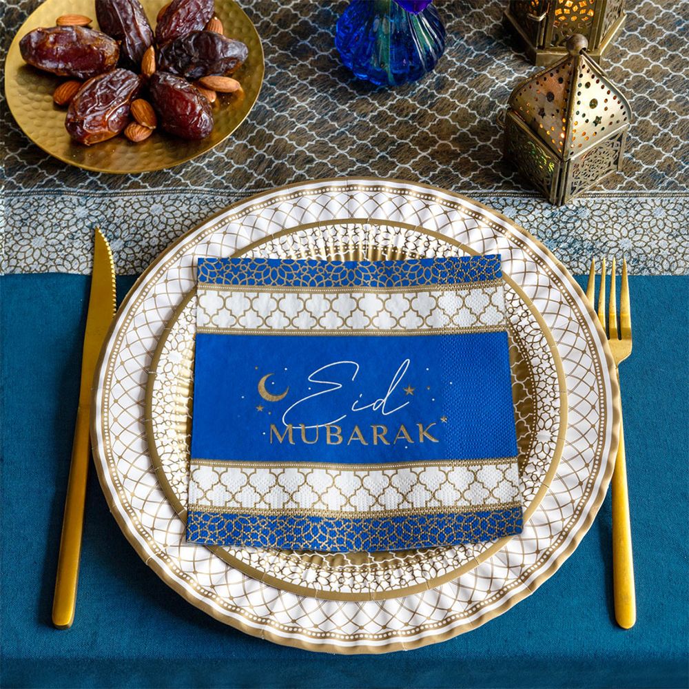 Servietter Eid Mubarak Navy