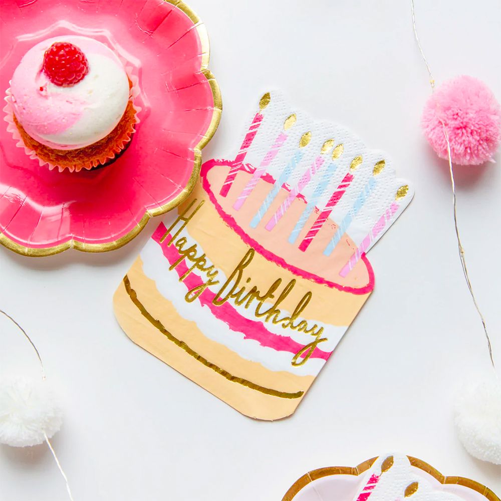 Servietter Bursdagskake