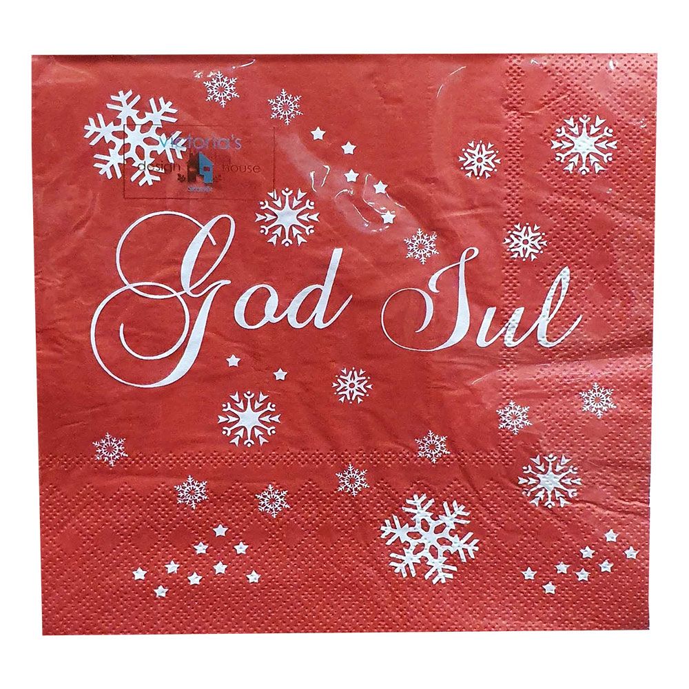Servetter God Jul Snöflingor