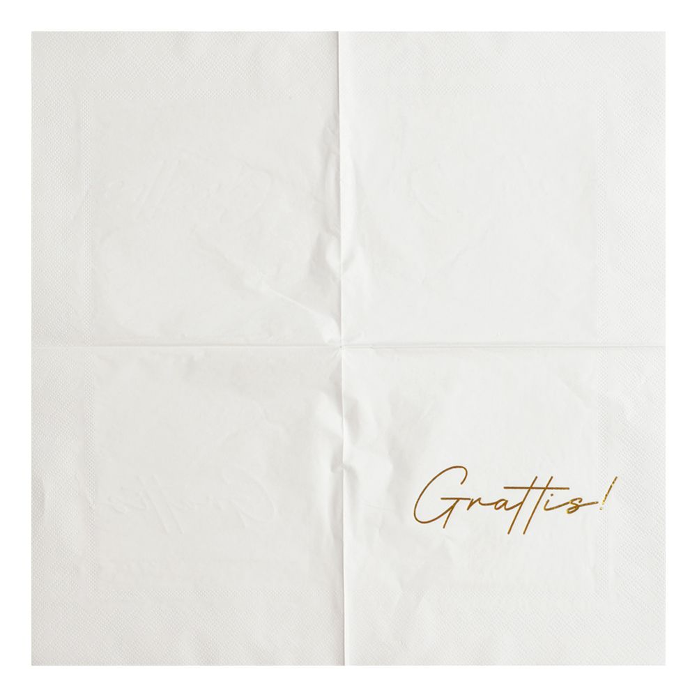 Servietter "Grattis"