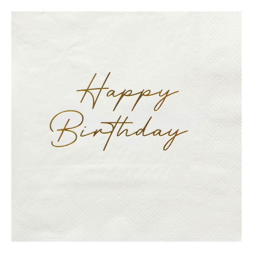 Servietter Happy Birthday