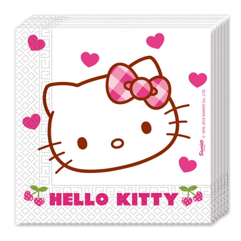 Servietter Hello Kitty Hjerter
