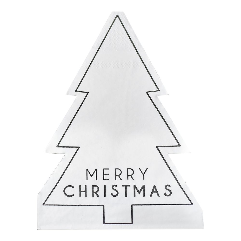 Servietter Juletræ Merry Christmas