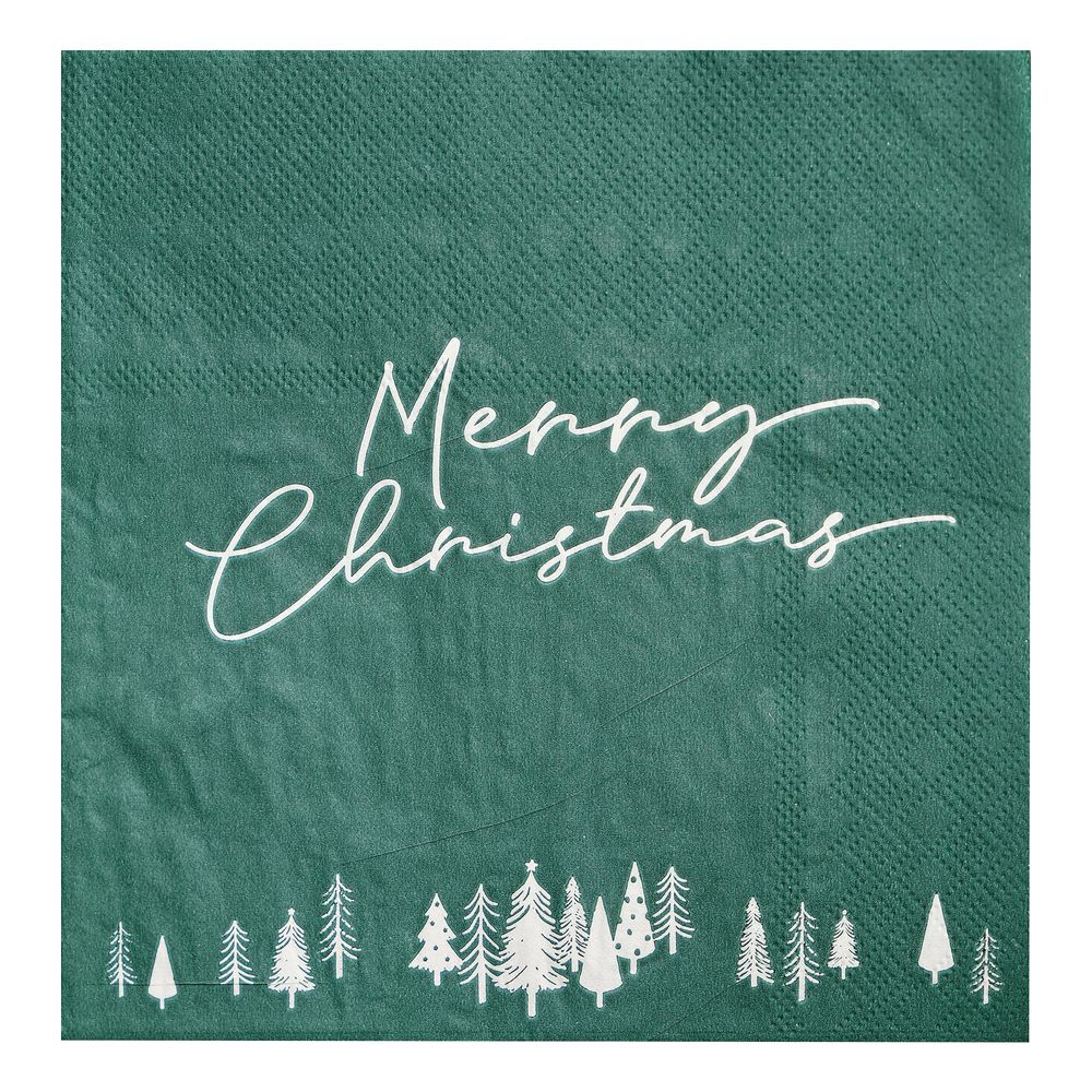 Lautasliinat Merry Christmas Vihreä