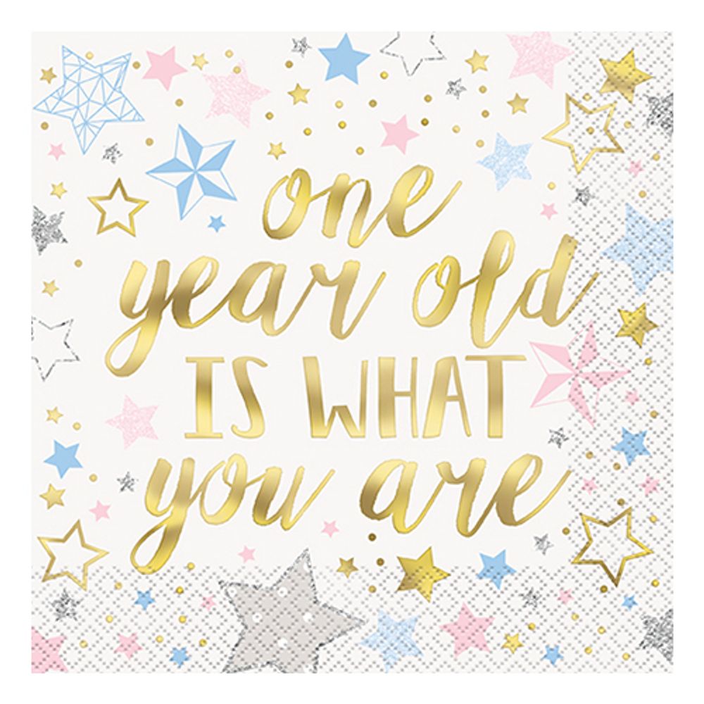 Servietter One Year Stjerner Twinkle