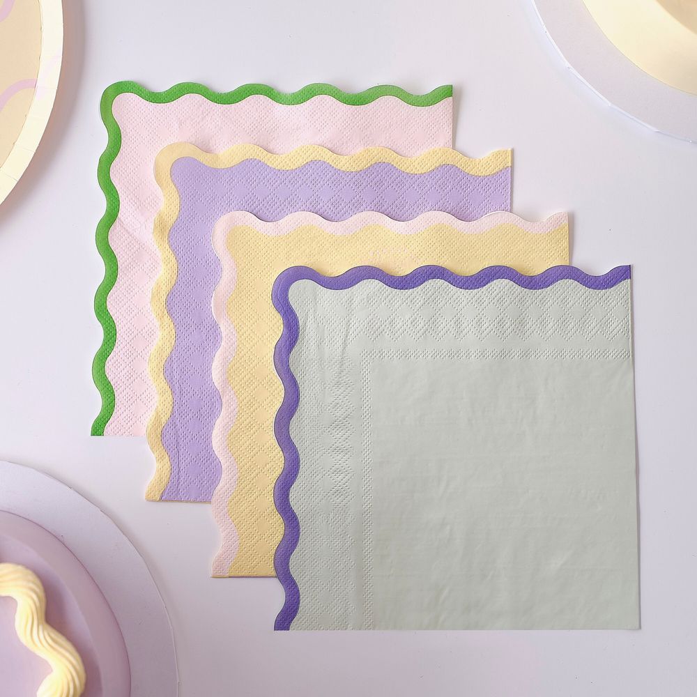 Servietter Pastel Wavy