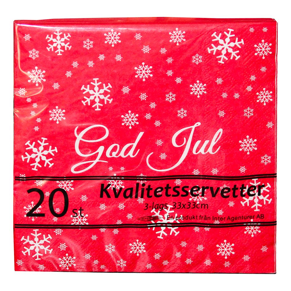 Servetit Punainen God Jul