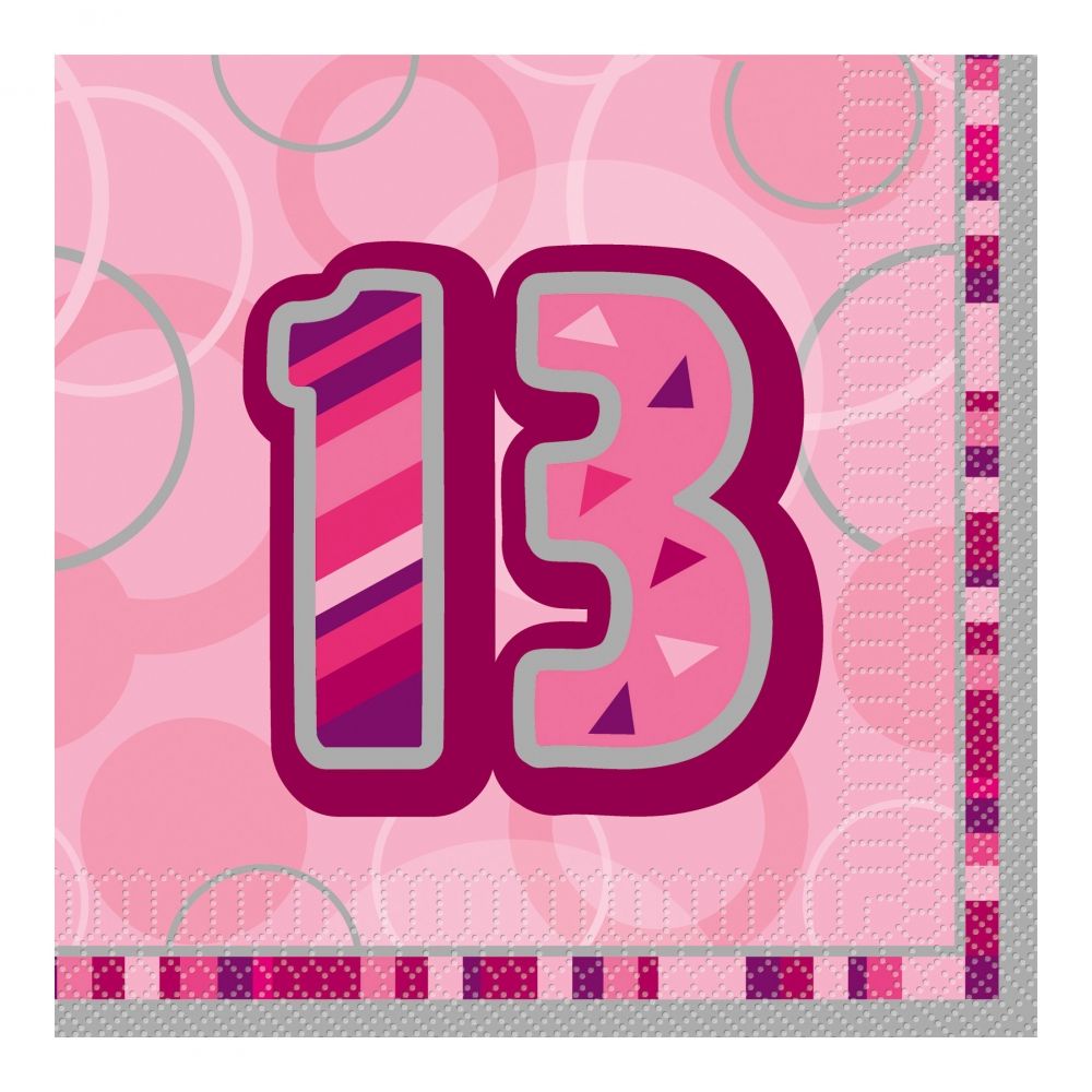 Servietter Rosa 13