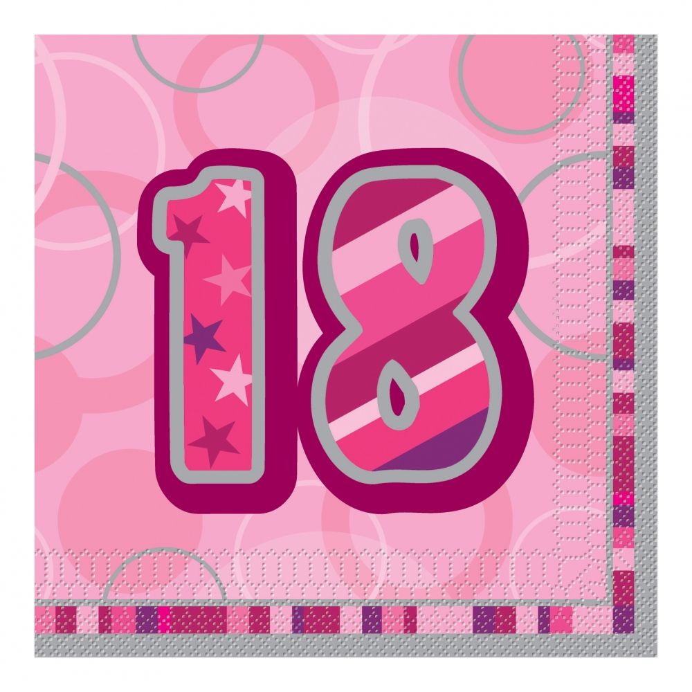 Servetter Rosa 18