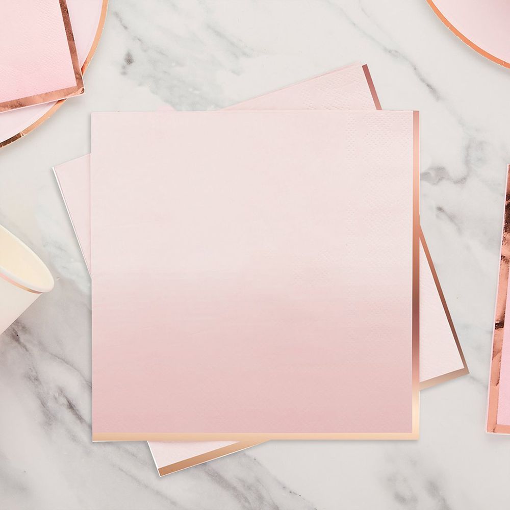 Servetter Roséguld/Rosa Ombre