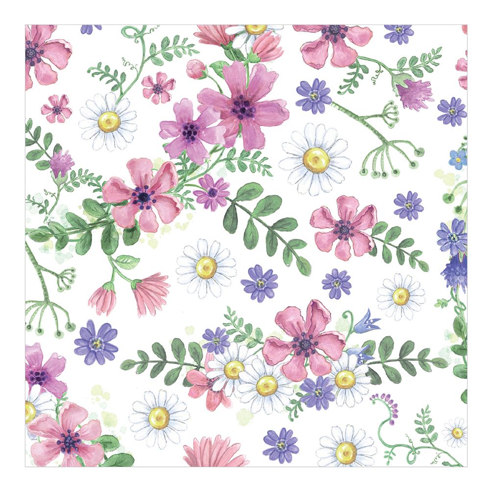 Servietter Sommerblomster