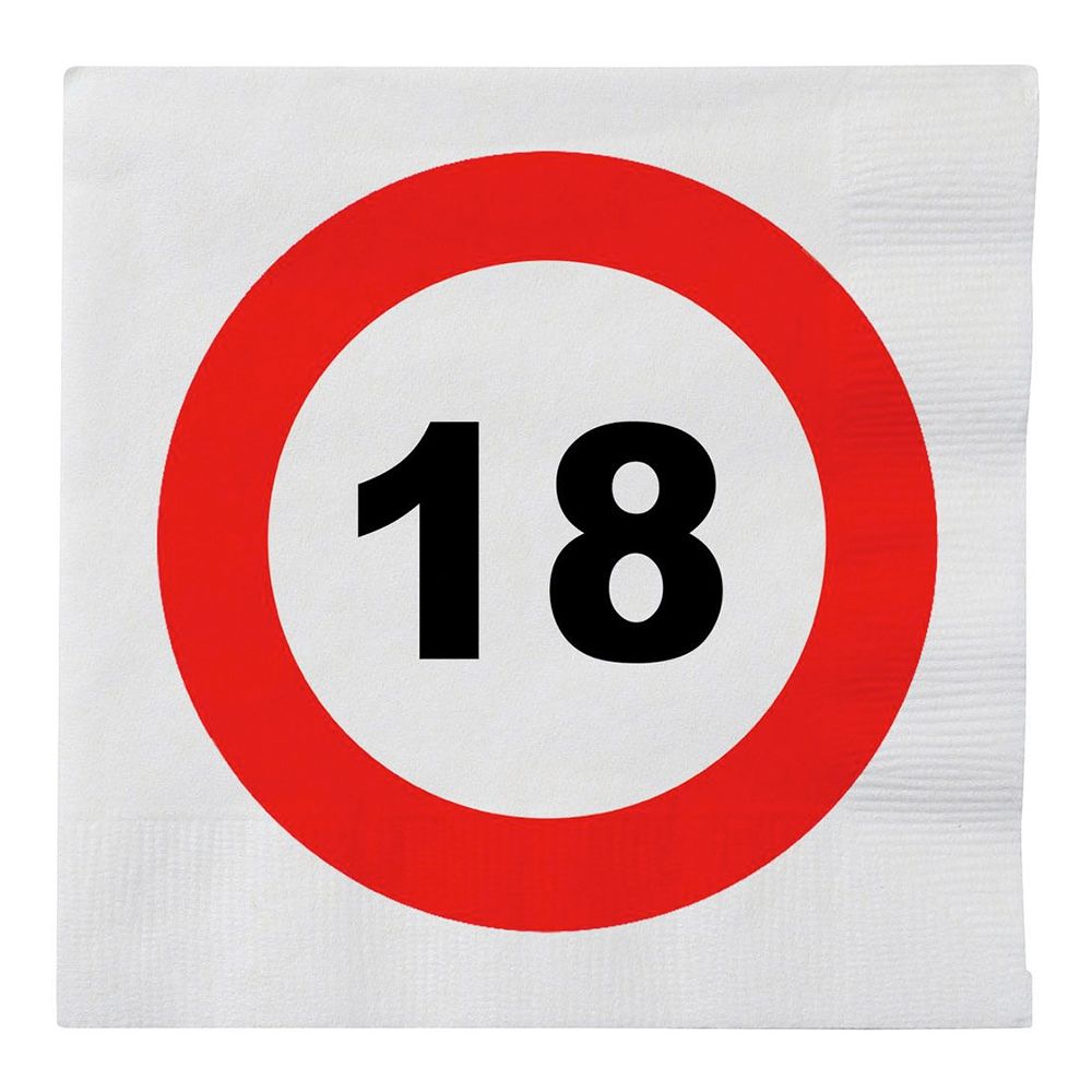 Servietter Trafikskilt 18