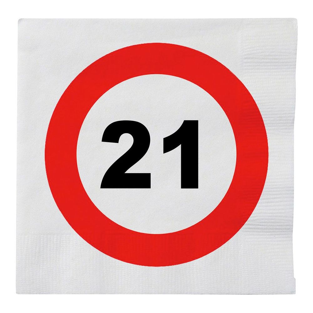 Servietter Trafikkskilt 21