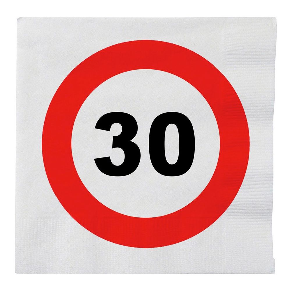 Servietter Trafikskilt 30