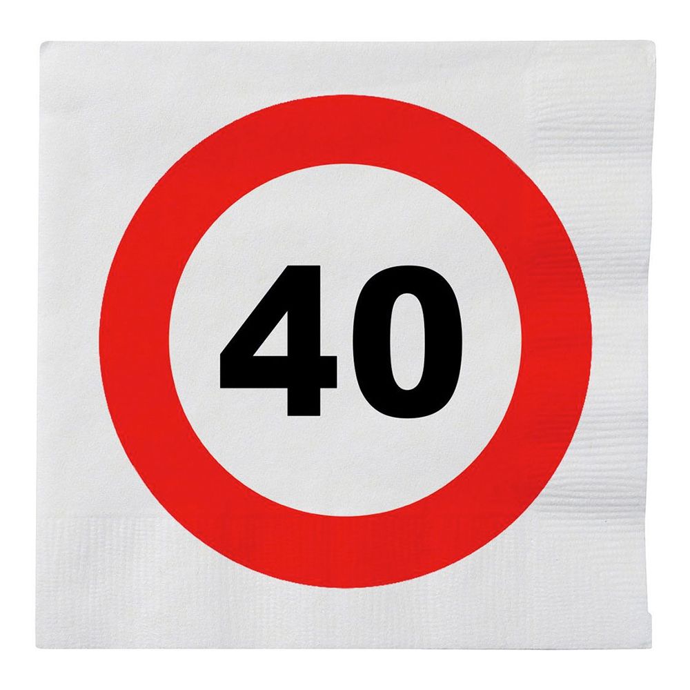 Servietter Trafikskilt 40