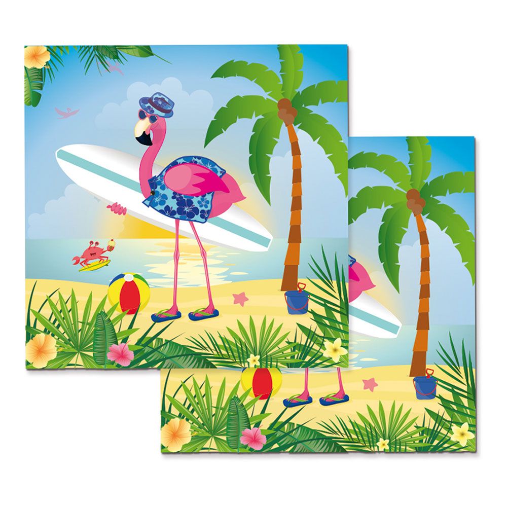Servietter Kul Flamingo