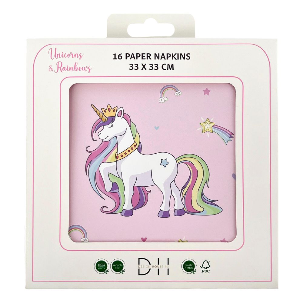 Servetter Unicorns & Rainbows