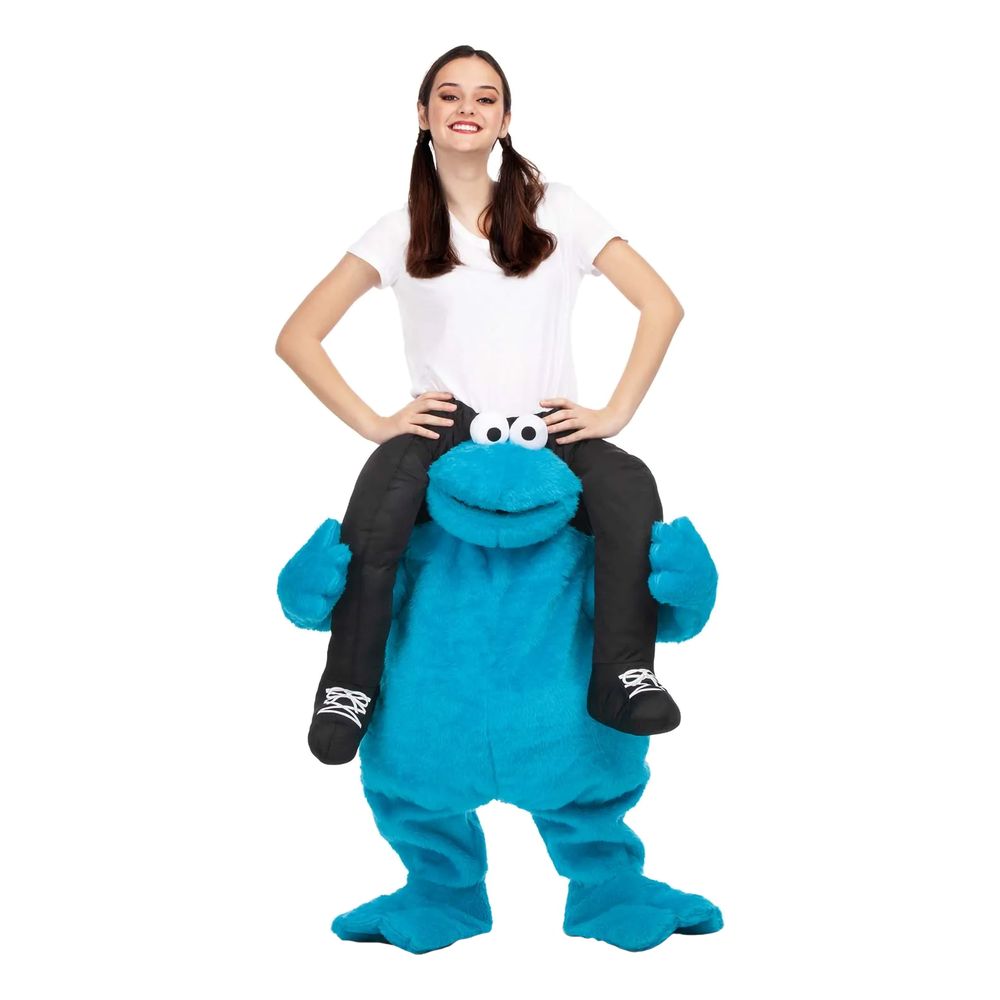 Sesame Street Ridande Cookie Monster Maskeraddräkt