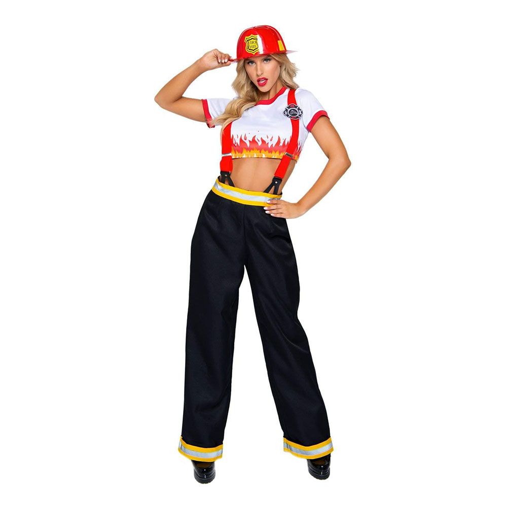 Kvindelig Brandmand Damekostume Deluxe