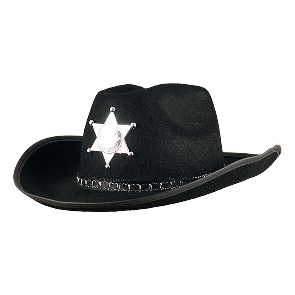 Sheriffin Hattu Tähdellä Musta
