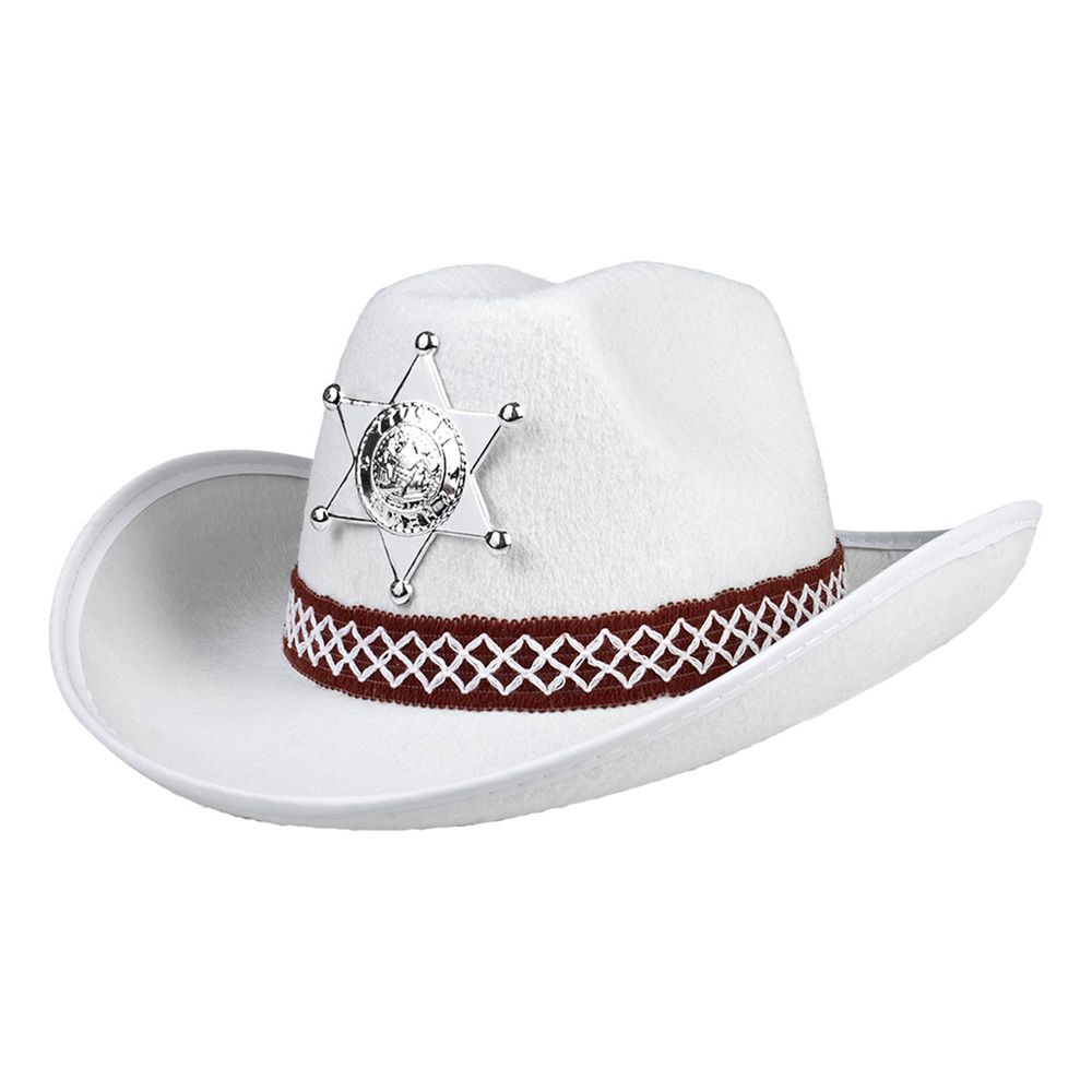 Sheriffhat Hvid til Børn